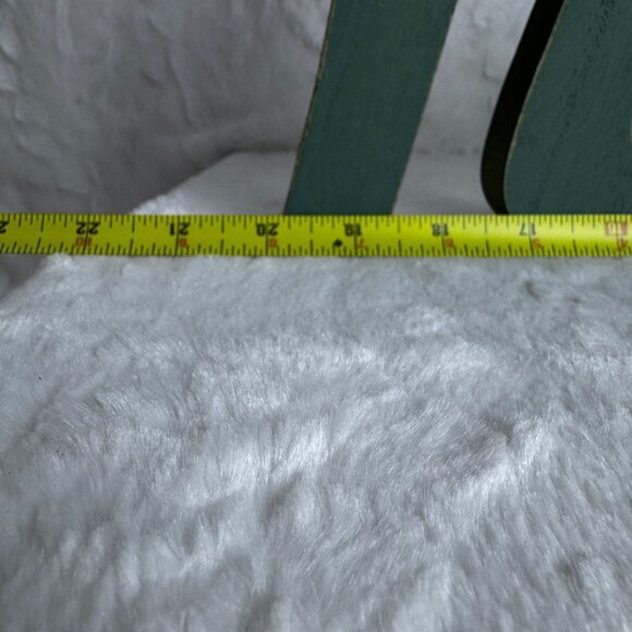 Wooden "Hello" Sign Teal Distressed Finish Wall Decor Chunky Country Rustic - Picture 7 of 7